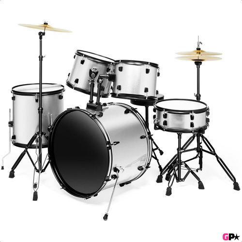 Bateria Acustica Completa 5 Cuerpos Platos Fierros Garantia
