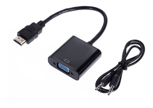 Imagen 4 de 7 de Adaptador Convertidor Cable Hdmi A Vga 1080p + Audio