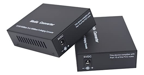Convertidor De Medios De Fibra Multi-modo Lc Gigabit -