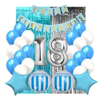 Comprar Combo Kit Globos Racing Numeros Feliz Cumple Cortinas Fiesta