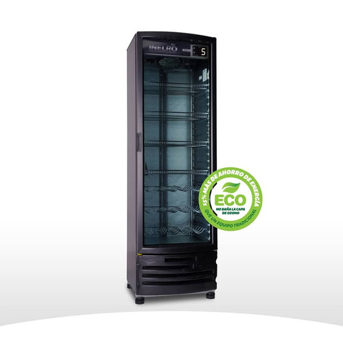 Heladera vertical Inelro MT-17 Eco 470 L 1 puerta negro 220V