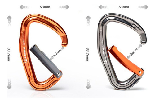 Mosquetón De Aluminio D-ring Clip Gancho Escalada Llavero