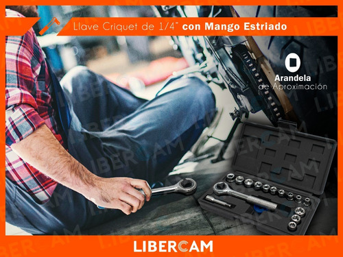 Imagen 5 de 10 de Juego De Llaves Tubo Criquet 17 Piezas Acero Cromo Vanadio