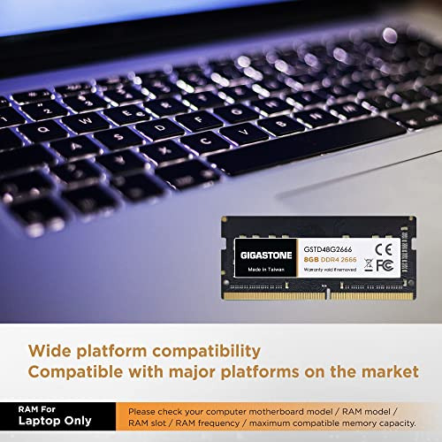 Ordenador Portátil Ram Gigastone De 8 Gb, Ddr4, 266 Mhz, Cl1