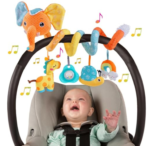 Car Seat Toys For Babies 0-6 Months, Spiral Activity