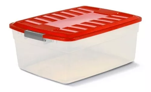 Caja de Plástico con Tapa Transparente 17 Litros