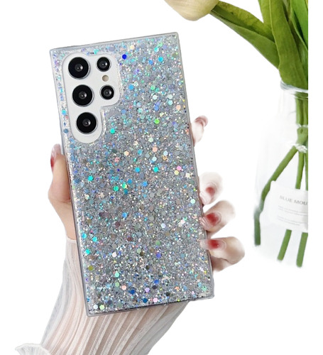 Funda Tpu Brillo Para Samsung S24/s24 Fe/s24 Plus/ultra Plateado Samsung S24