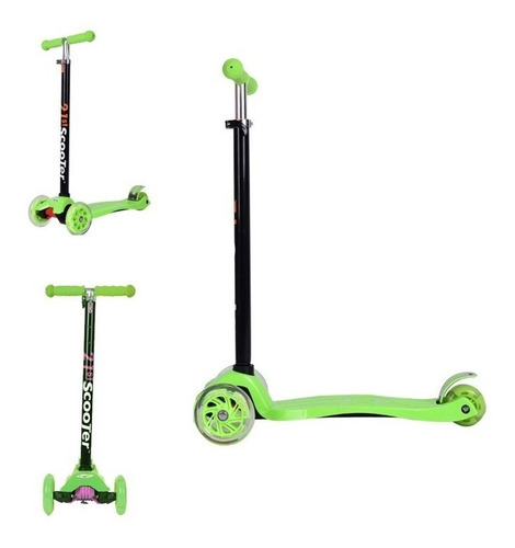 Monopatín Scooter Niños 4 Ruedas Luz Led  Envío Gratis  