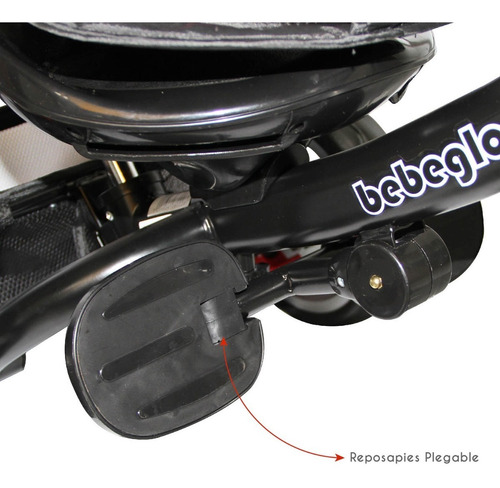 Imagen 10 de 10 de Triciclo Bebeglo Bluetooth Reversible Rs-4080 Fucsia