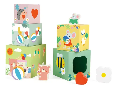 Cubos Apilables Encastrables Bosque Didactico Classic World