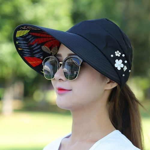 Imagen 2 de 2 de Gorro Mujer Vicera Playera Ala Ancha Sombrero Verano