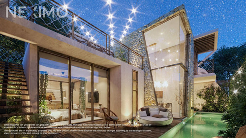 Imagen 6 de 8 de Casa En Venta De 2 Recamaras, Alberca Propia, Tulum. Vista Al Cielo Y La Vegetación, Quintana Roo