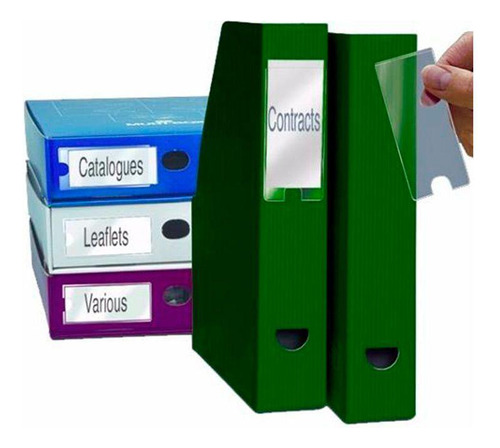 Porta Etiquetas Auto Adesivo Transparente - Caixa 200 Und