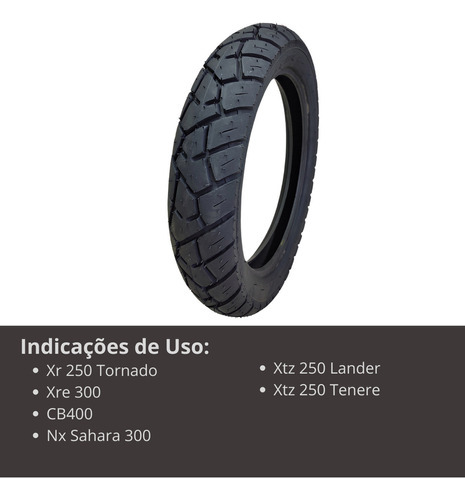 Pneu 120/80-18 Xre 300 Tornado Sahara 300 Cb 400 Traseiro