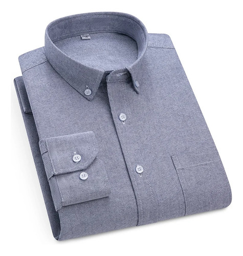 Camisas A Cuadros Oxford De Algodón S-xl Para Hombre De Mang