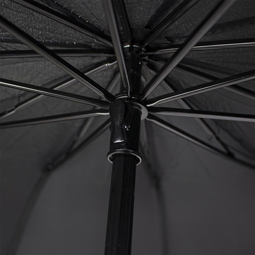 Guarda Chuva Dobrável Extra Grande Haste Reforçada Cor Preta Cor Preto Desenho Do Tecido Liso