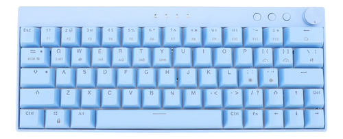 Teclado Mecánico Azul, 3 Modos, Inalámbrico, 64 Teclas