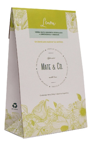 Yerba Mate Lemon Bolsa 250g Mate Co