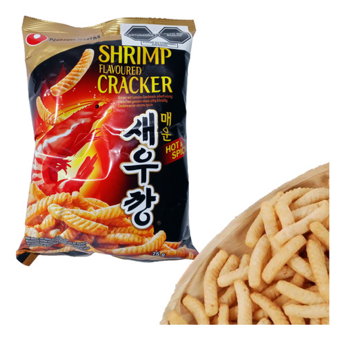 Snack Coreano Sabor A Camaron Picante 75gr Nong Shim