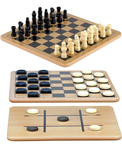 Regal Games - Tabla De Madera Reversible Para Ajedrez, Da...