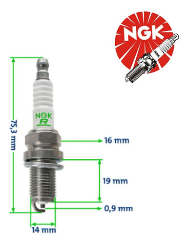 Jogo De Vela Ngk Fiat Strada 1.3 E 1.4 Fire / 1.6 16v 96/99