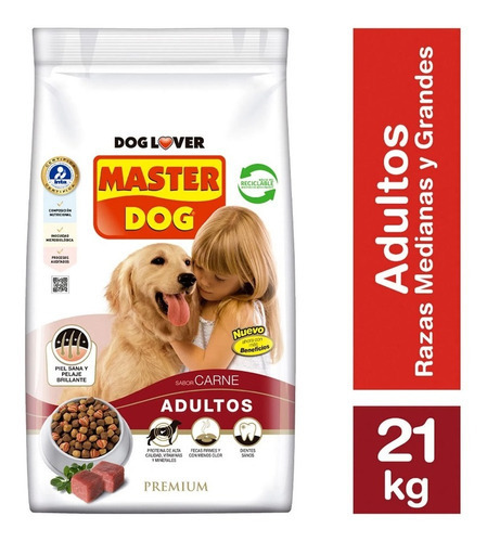 Alimento Perro 21 Kg Adulto Carne Master Dog