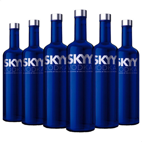 Vodka Skyy Clasico Original Tragos Pack X6 - 01almacen 