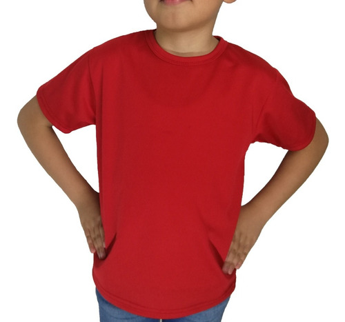 Playera Para Estampar Deportiva Roja Infantil