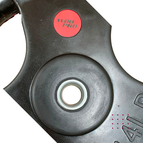 Disco Para Pesas Wod Pro Estándar 1.3 De 40kg De Caucho Tipo Estandar Color Negro Pack X 2 Unidades
