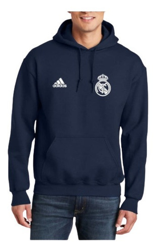 Sueter Azul Marino Estampado Real Madrid