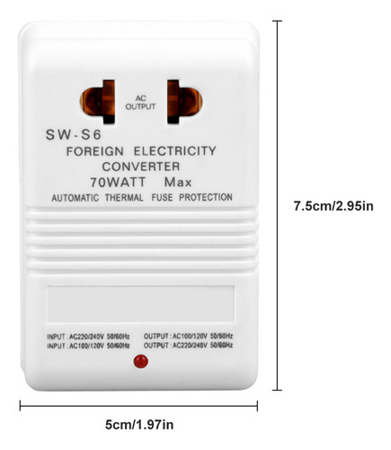 Transformador Convertidor De Voltaje 70w/to/stepup&down Cn