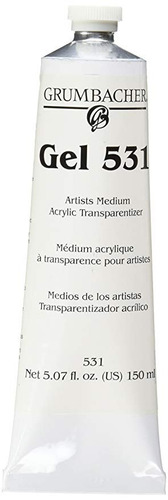 Grumbacher Acrílico Transparentizer Gel 531, 5,07 Oz. Tubo