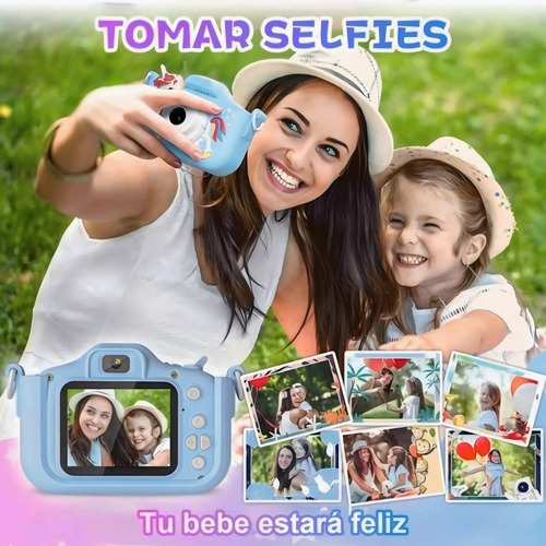 Cámara Digital Niño X10s Azul 1080 Mpx Compacta 32gb Memoria