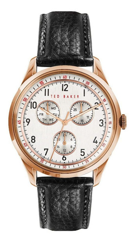 Reloj Hombre Ted Baker Bkpdqs105 Cuarzo Pulso Negro En Cuero