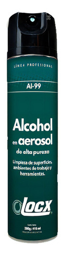 Alcohol aerosol Locx Servex en lata con dosificador 419 cc 280 g