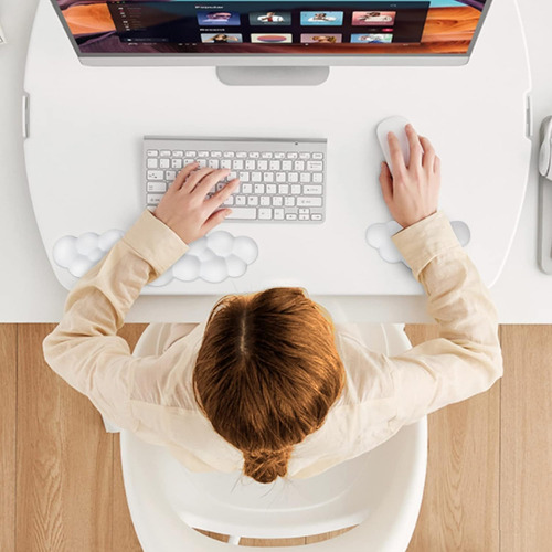 Almohadilla De Ratón De Teclado Nube- Mousepad Wrist Rest