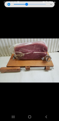 Regalo Empresa Jamon Crudo+ Jamonera+cuchillo 