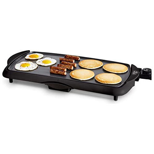 Plancha Electrica Superficie Extra Grande De Ceramica, Negro