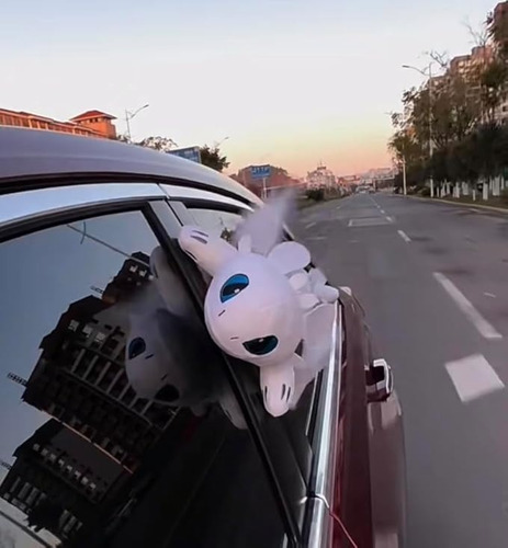 Peluche Para Dragon Furia Nocturna Con Base Para Auto Moto