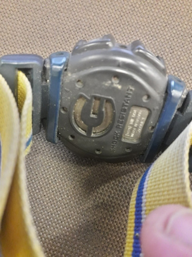 Relogio Raro Vintage G Shock Dw-003 Amarelo Pulseira Origina