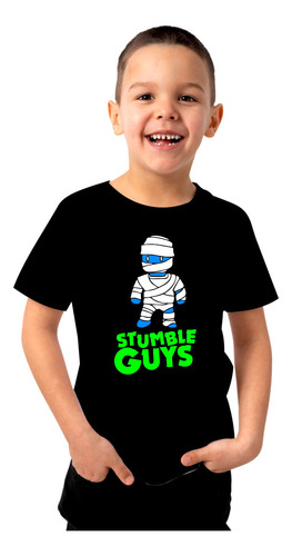 Playera Stumble Guys Momia Brilla En La Oscuridad Para Niño