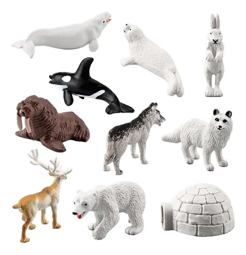 Decoraciones De Madera De Animales árticos Baker Ross | Pack De 5 Manualidades Para Pintar Y Montar, Tamaños 8-12 Cm, Para Niños