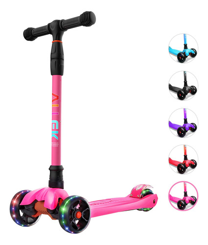 Allek Kick Scooter B02, Lean 'n Glide Scooter Con Ruedas De