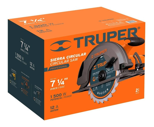 Imagen 2 de 6 de Sierra Circular 7-1/4'' Profesional 1500 W Truper 11004