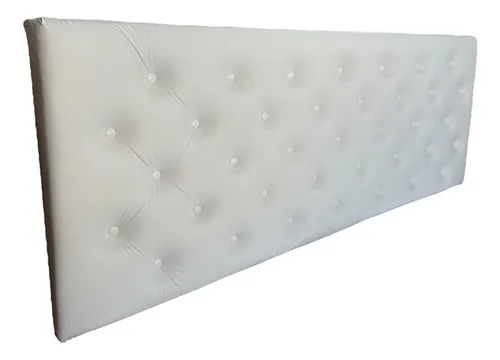 Respaldo Capitoneado Para Sommier Queen 160. Blanco