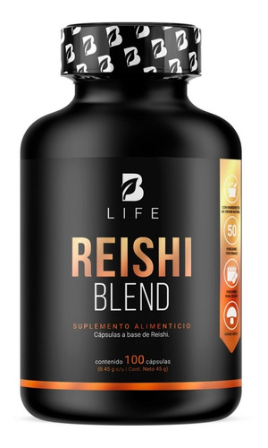 Hongo Reishi 100 Cáps Antioxidante Antiinflamatorio. B Life 