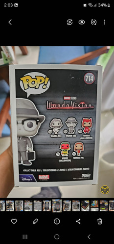 Funko Marvel Wandavision Vision 50s 714 Normal Y Chase Daño (Usado)