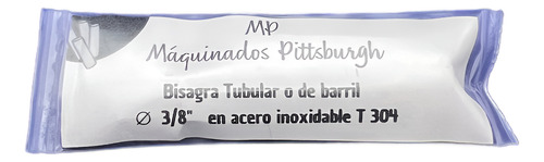 Juego 6 Pz Bisagra Tubular O Barril 3/8 En Acero Inox T304