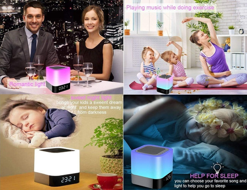Bocina Bluetooth Con Luz De Despertador - Gallstep Dy28 Plus