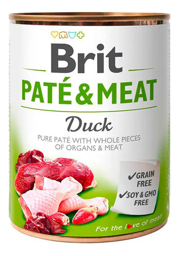 Lata Brit Pate And Meat Duck 800 Gr